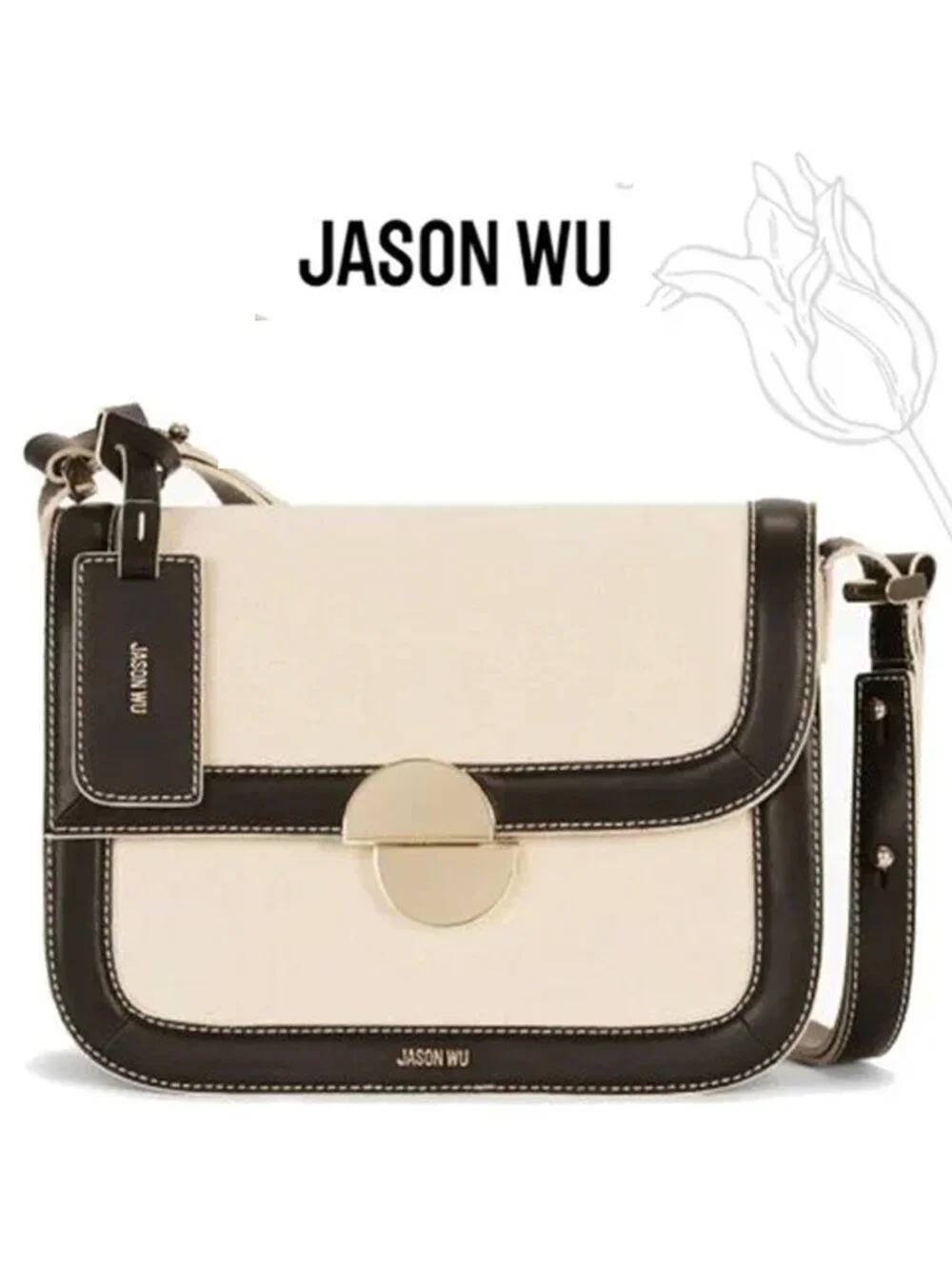 JASON WU Orbit Canvas Shoulder Bag